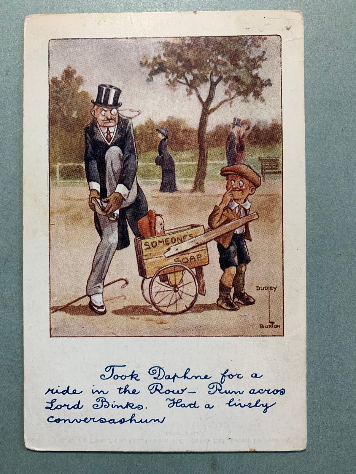 Took Daphne for a ride in the Row, Ophalen of Verzenden, Voor 1920, Gelopen, Kinderen