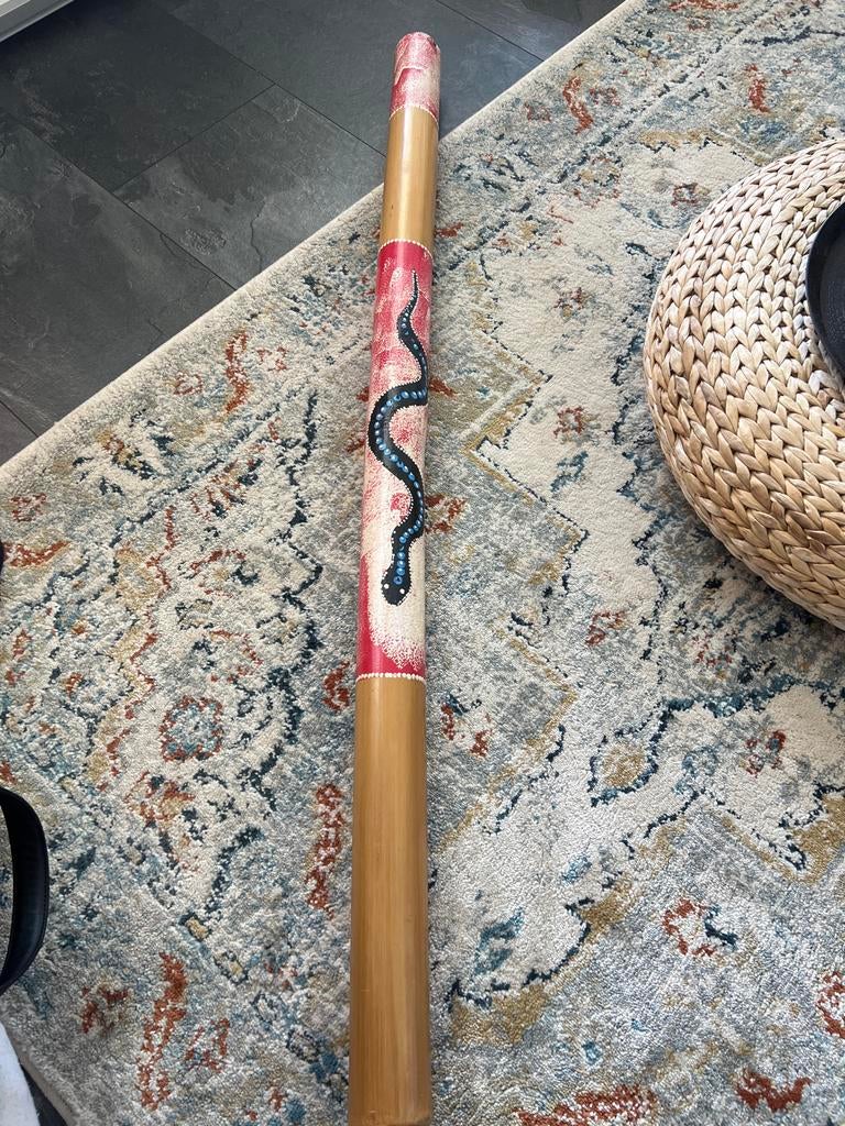 Bamboe Didgeridoo Instrument met Slang Design, Muziek en Instrumenten, Ophalen, Zo goed als nieuw