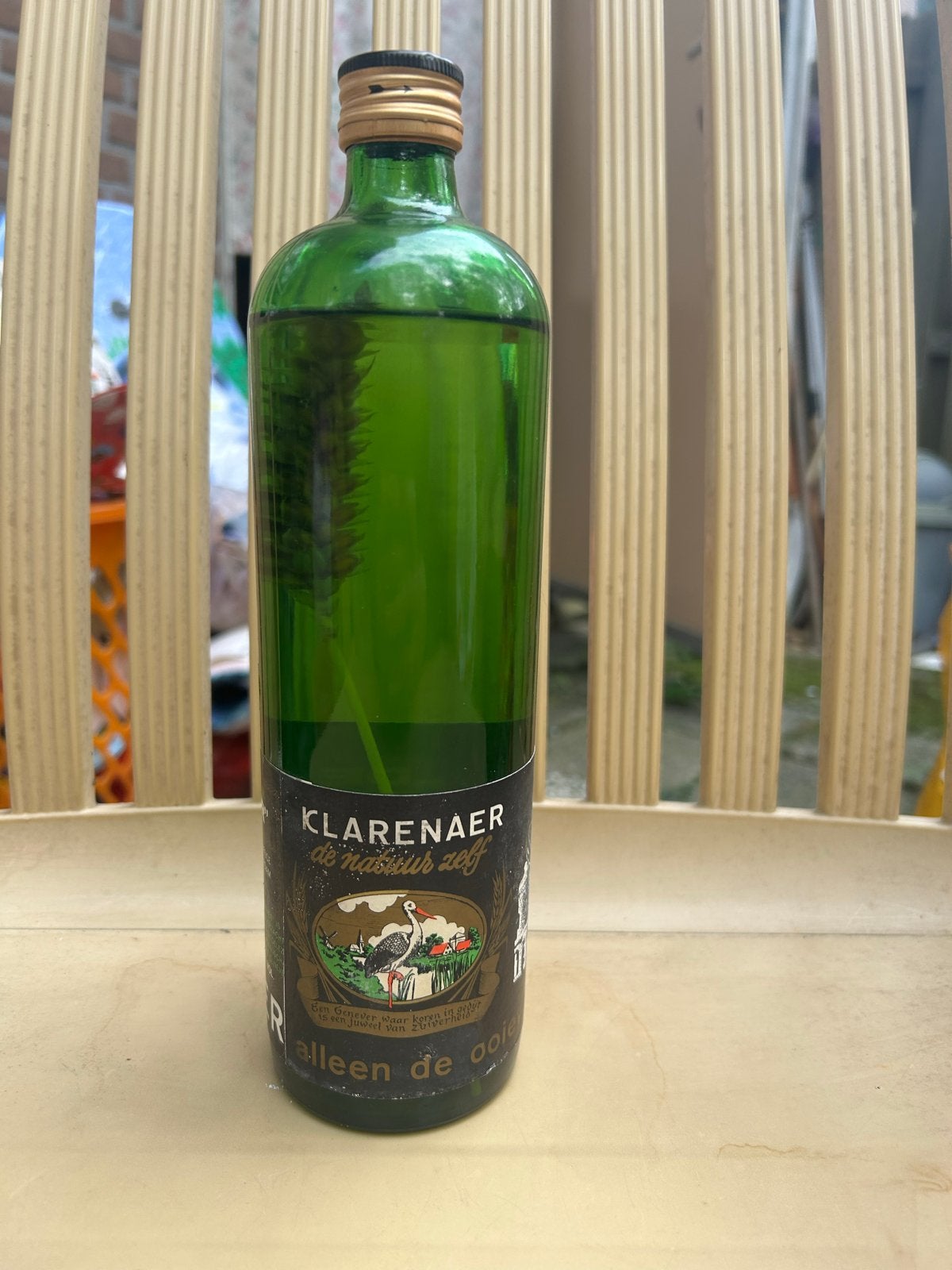 Vintage Klarenaer Jenever - De Ooievaar Distilleerderij, Antiek en Kunst, Ophalen