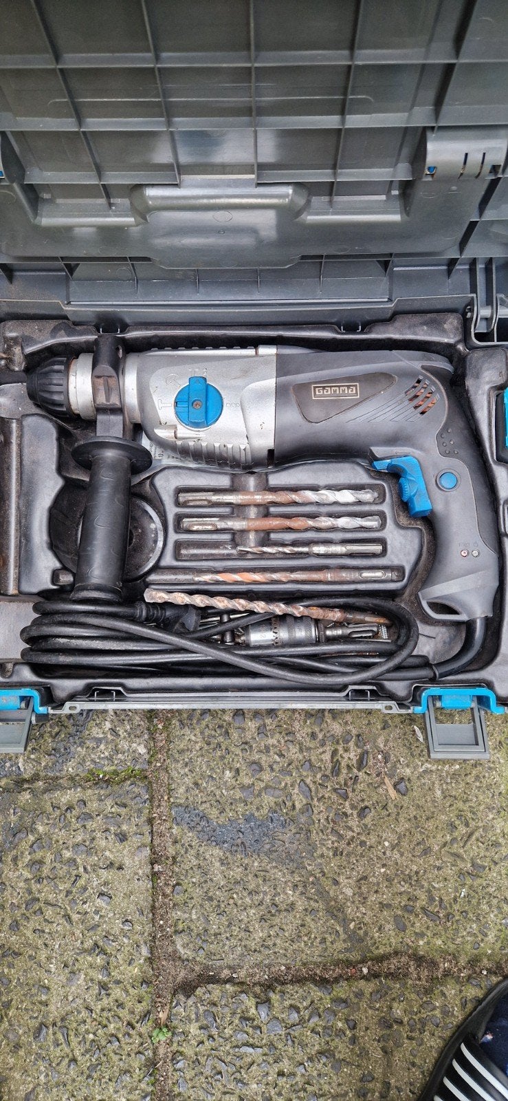 Gamma Boorhamer met accessoires in koffer, Doe-het-zelf en Verbouw, Ophalen, Boor- en/of Breekhamer, Klopboormechanisme, Gebruikt