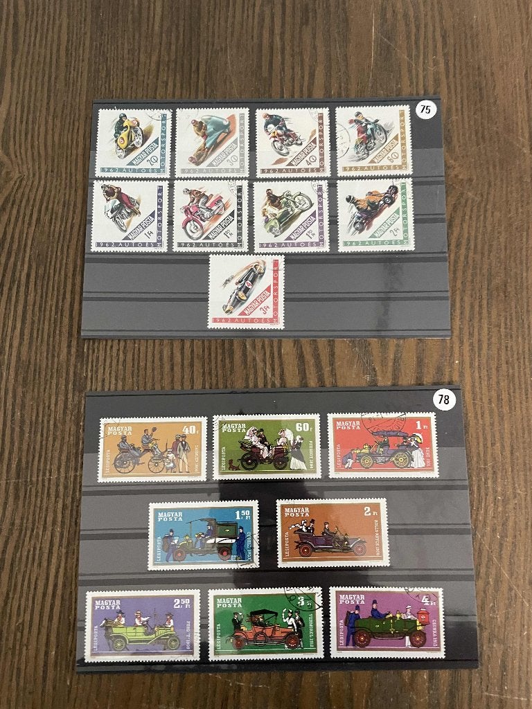 postzegels auto en motor kaart 75+78, Verzenden, Auto's
