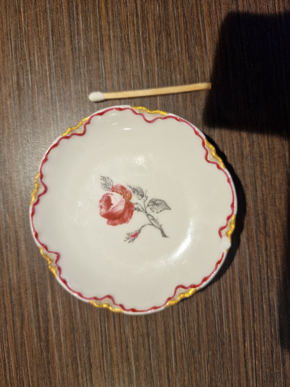 Antiek Haviland Limoges schaaltje met roos decor, Ophalen