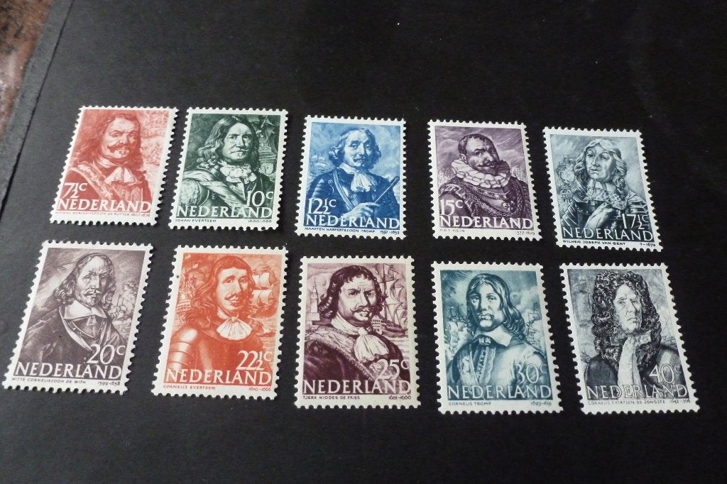 Complete oude serie 10x Zeehelden 1943 postfris (m 22, Ophalen of Verzenden, Na 1940, Postfris