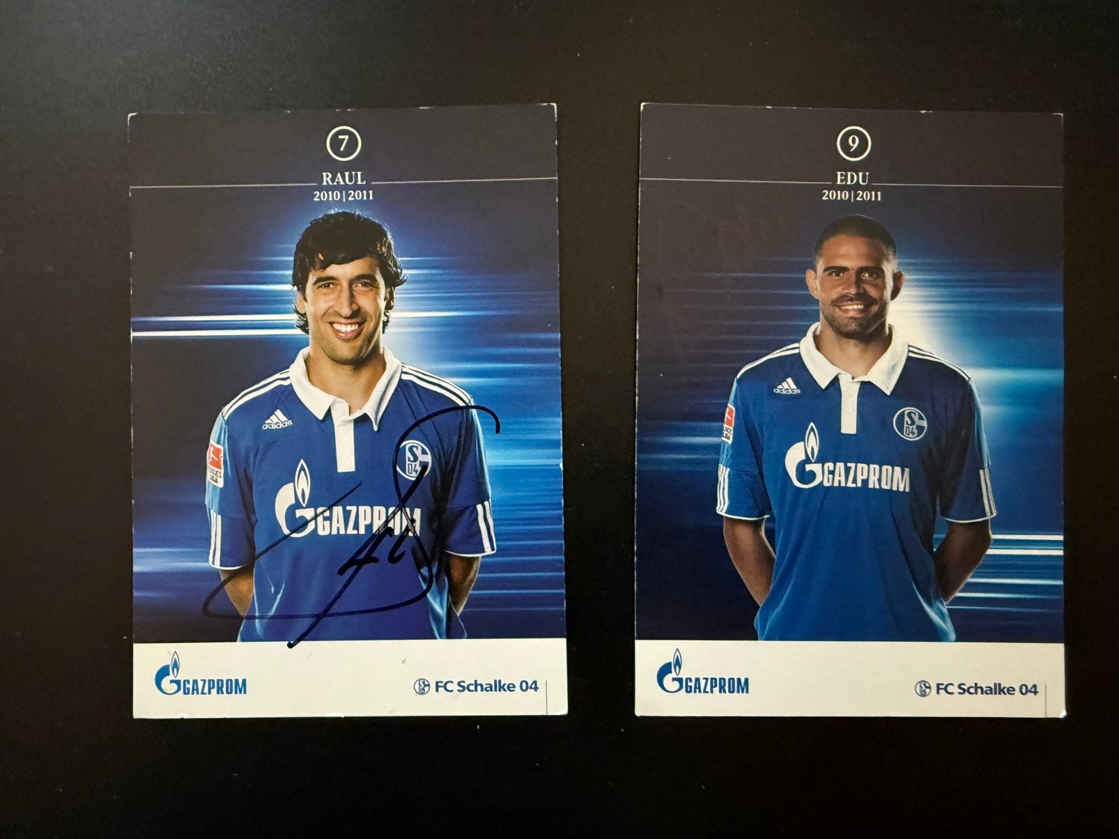 Spelerskaarten Schalke / Raul en Edu, Ophalen of Verzenden, Zo goed als nieuw, Plaatje