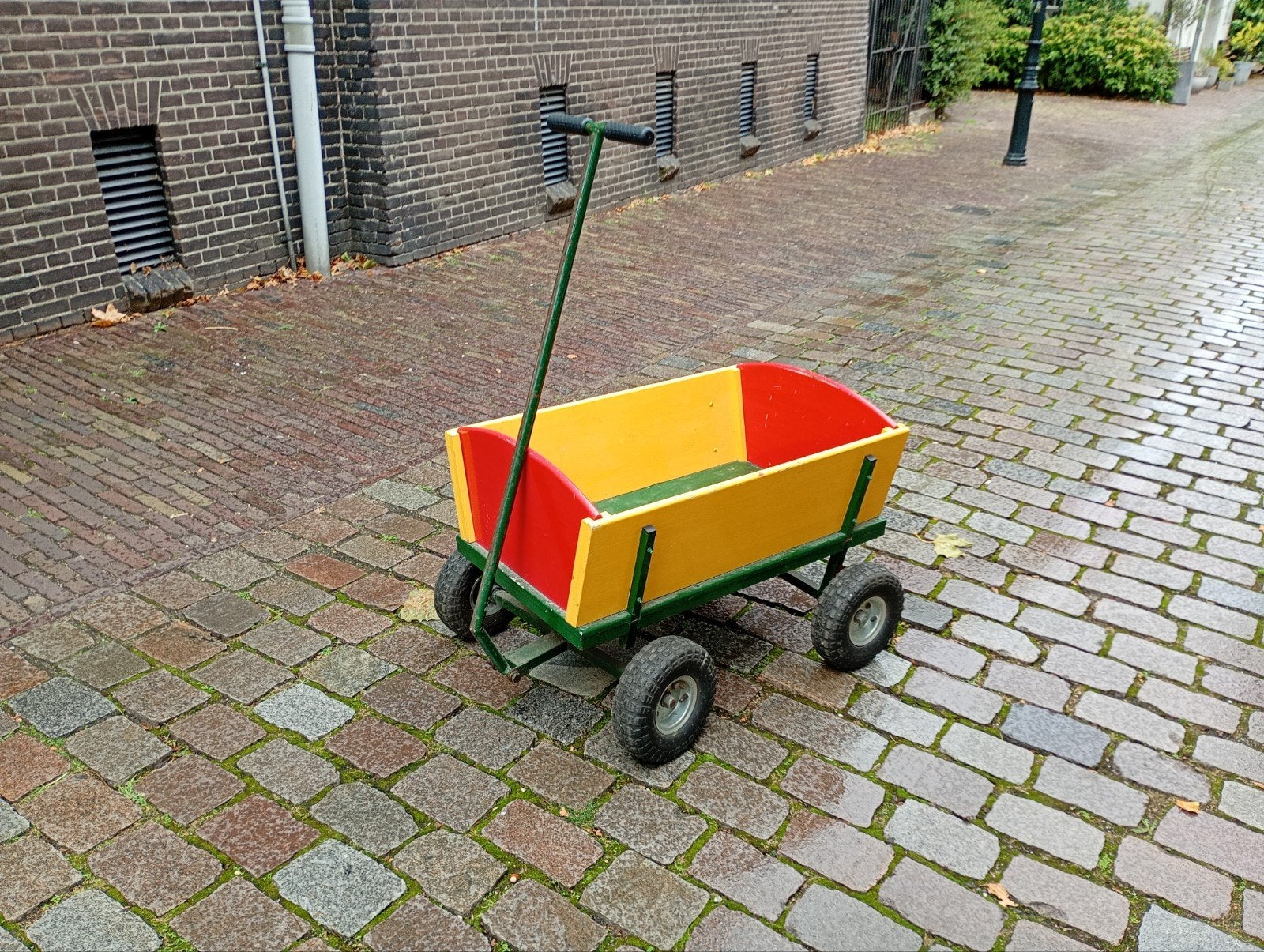 Stevige houten bolderkar - ideaal voor uitjes!, Ophalen, Gebruikt