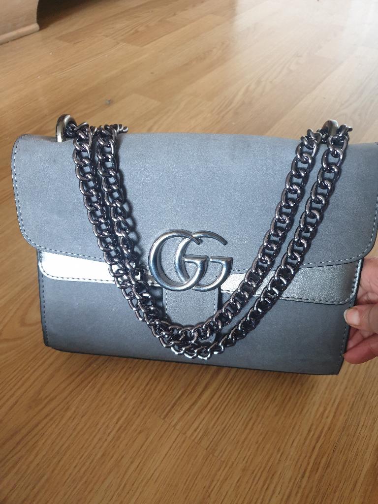 handtas, Sieraden, Tassen en Uiterlijk, Tassen | Damestassen, Ophalen of Verzenden, Zo goed als nieuw, Grijs, Handtas