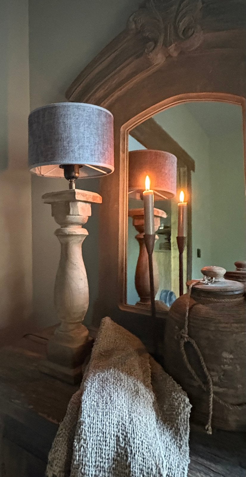 NIEUW! Landelijk~Houten Lamp~Stoer en Sober, Ophalen of Verzenden, Nieuw