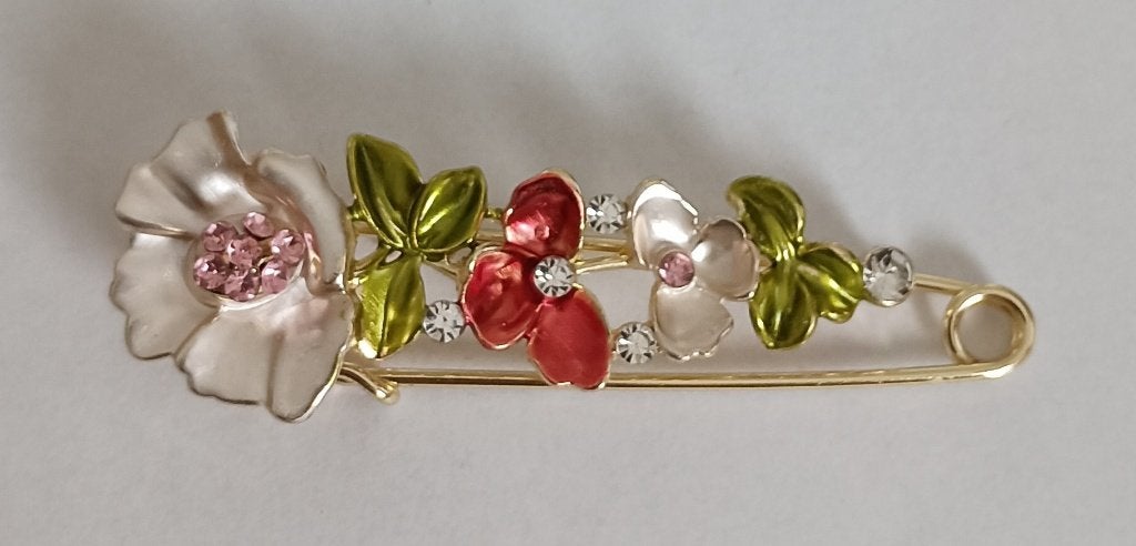 Bloemenspeld broche, Overige materialen, Overige kleuren, Nieuw, Ophalen of Verzenden