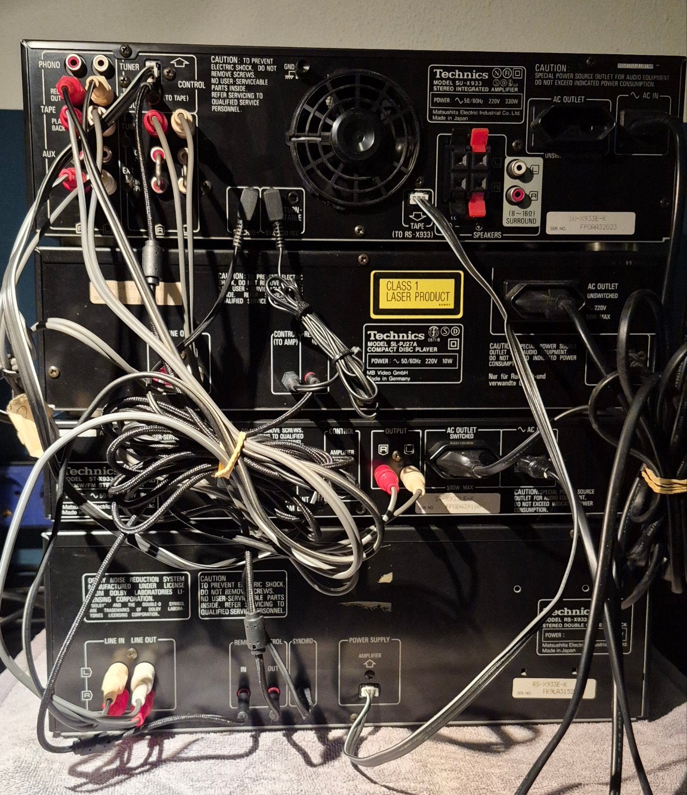 Technics Stereo toren X933, Overige merken, Losse componenten, Ophalen of Verzenden, Cassettedeck