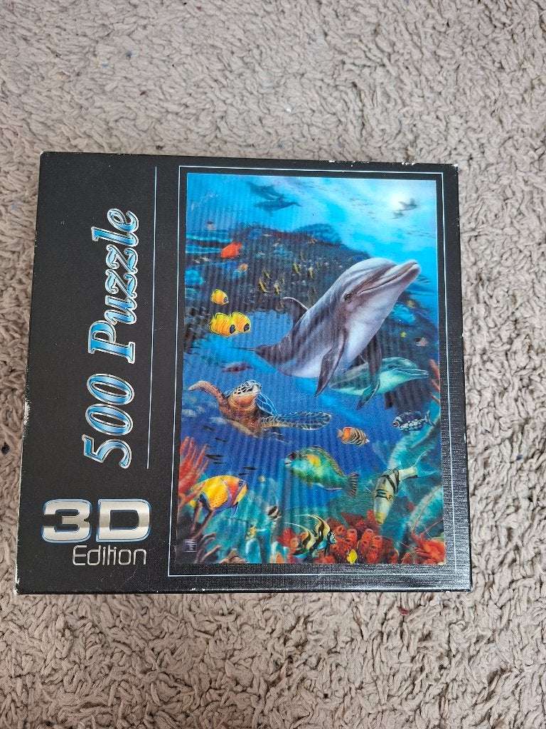 3D Puzzel Onderwaterwereld – 500 stukjes, Ophalen of Verzenden, 500 t/m 1500 stukjes, Zo goed als nieuw