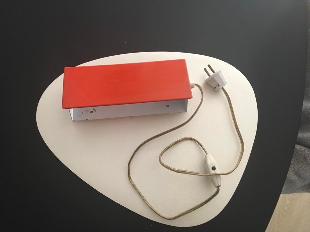 Vintage Anvia bedlampje oranje, jaren '50, 21,5 cm lang, Ophalen of Verzenden