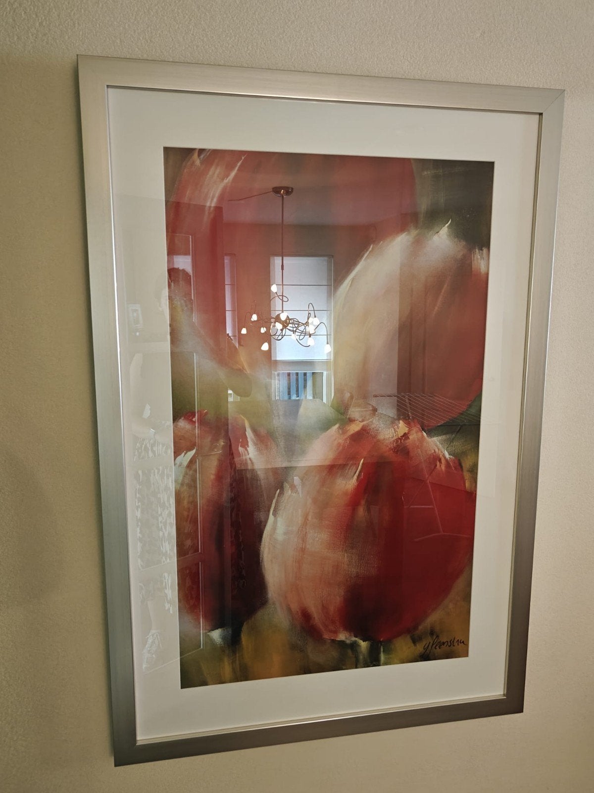 Te koop: 4 schilderijen met tulpen, Antiek en Kunst, Ophalen