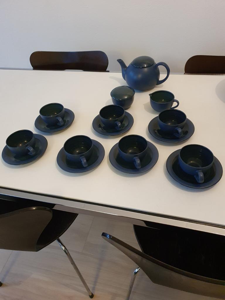 Blauw thee servies, Overige materialen, Ophalen of Verzenden, Zo goed als nieuw, Overige stijlen