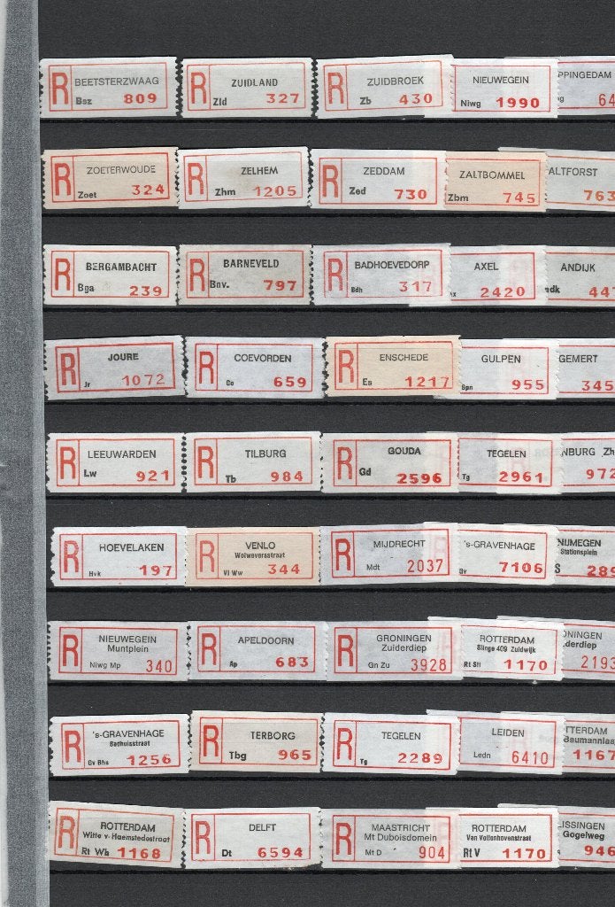 Aantekenstrookjes kavel 475, Verzenden