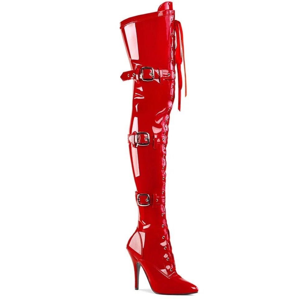 Nieuw in doos: Rode Pleaser laklaarzen, maat 41- SEDUCE-3028, Kleding | Dames, Hoge laarzen, Nieuw, Pleaser, Ophalen of Verzenden