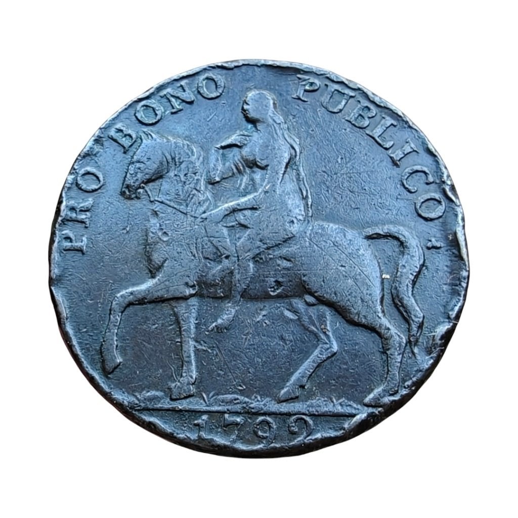 Half Penny 1793 Lady Godiva, Verzenden, Overige landen