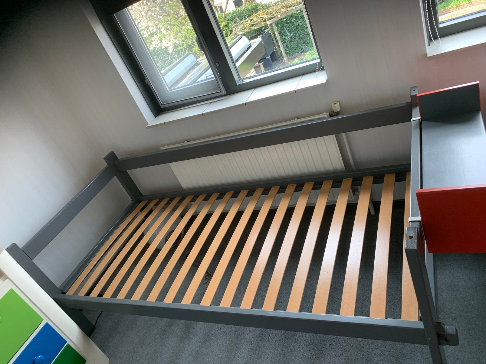 Kinderbed, Ophalen, 90 cm, Eenpersoons, Wit