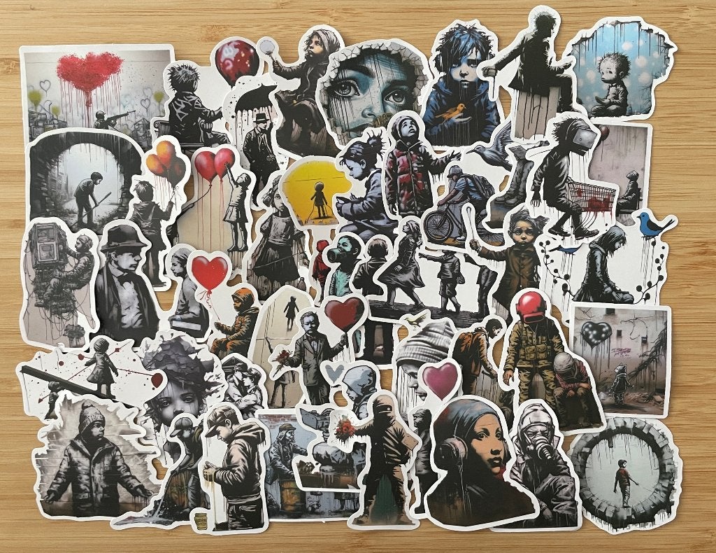 Banksy kunst stickers, Verzenden, Nieuw, Meerdere stickers