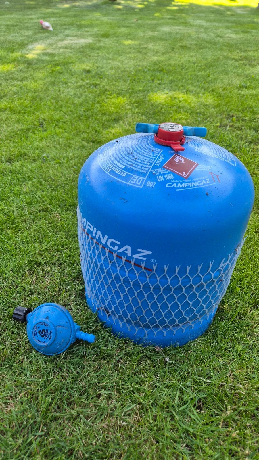 Campingaz 907 gasfles – LEEG + 29 mbar regelaar, Ophalen