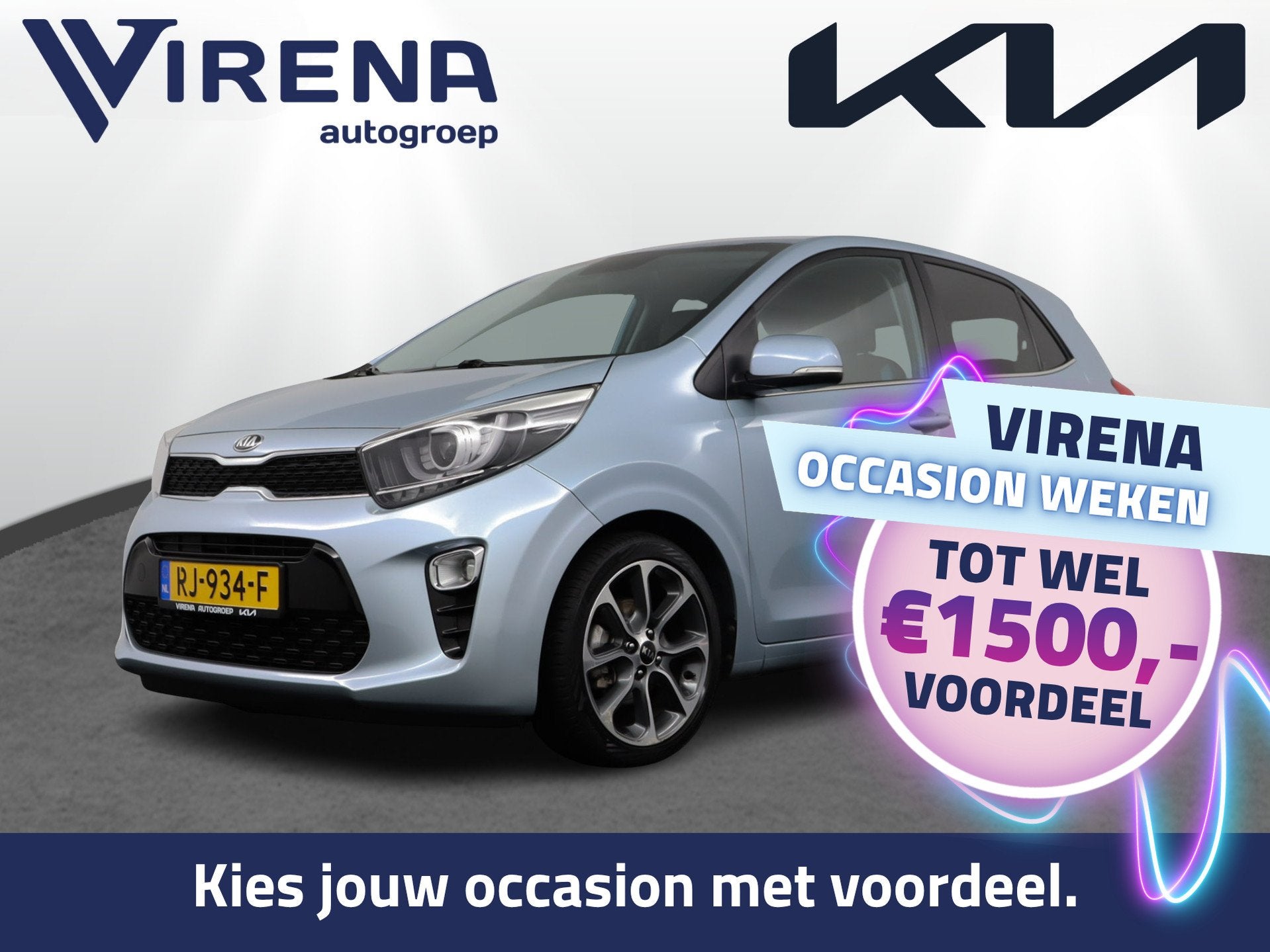 Kia Picanto 1.0 CVVT Colour Edition - Climate Control - Crui, Auto's, Voorwielaandrijving, Dealer onderhouden, Gebruikt, Euro 6