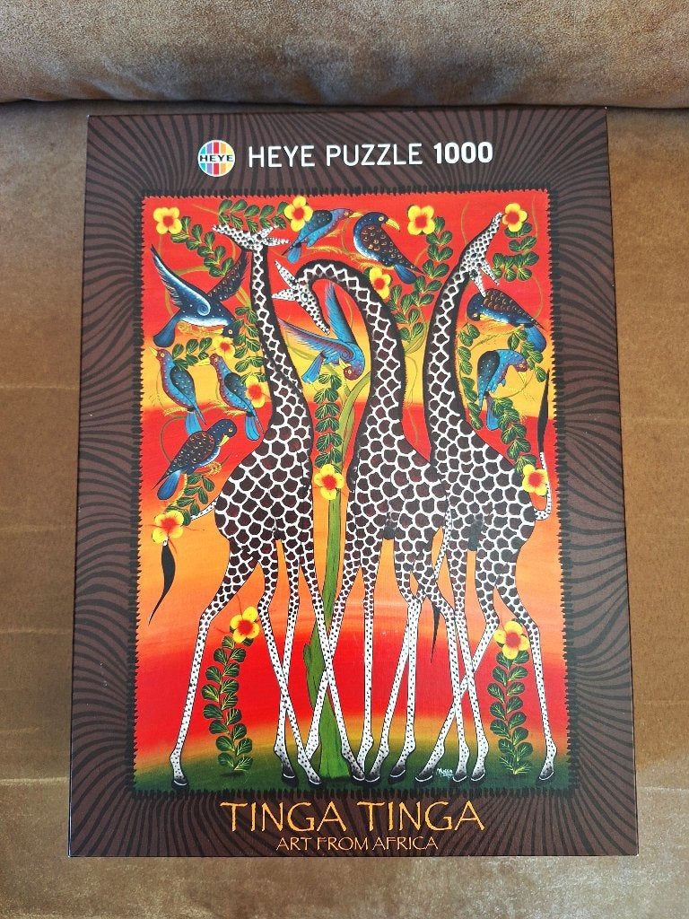 Puzzel "Art of Africa" Tinga Tinga, Hobby en Vrije tijd, Ophalen of Verzenden, 500 t/m 1500 stukjes, Zo goed als nieuw, Legpuzzel
