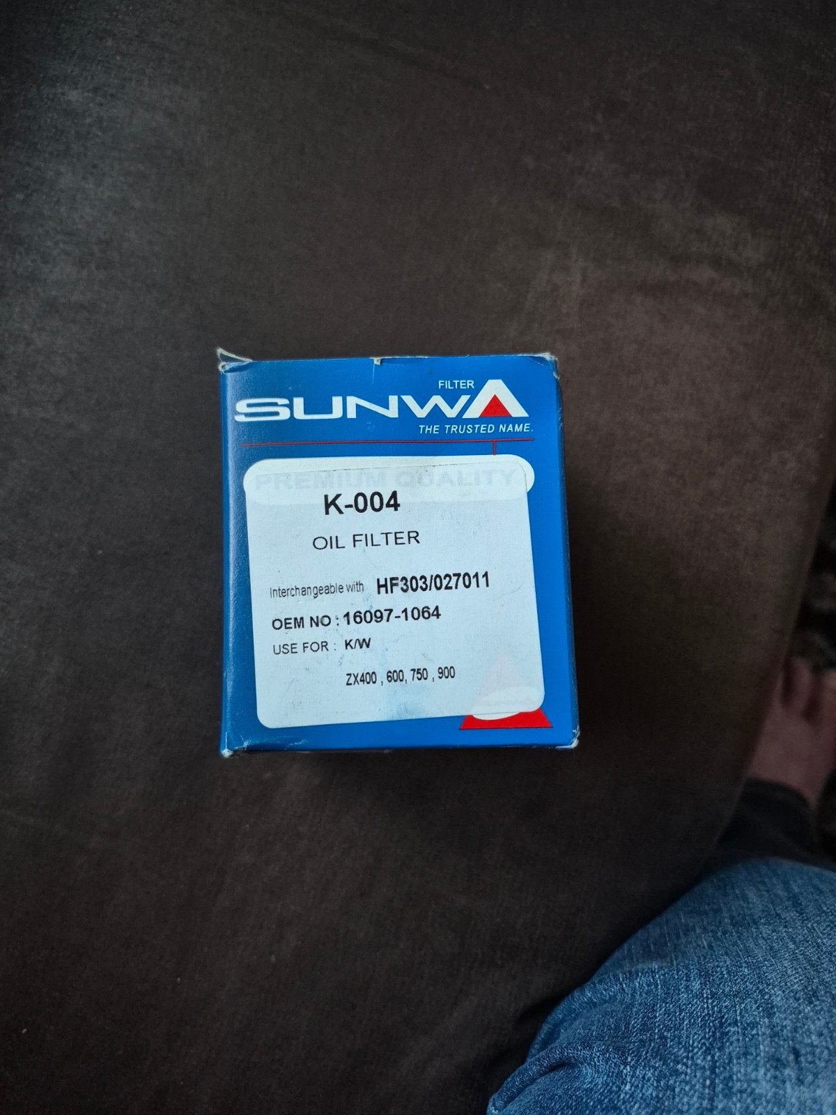 Sunwa K-004 Oliefilter voor Kawasaki ZX400, 600, 750, 900, Ophalen