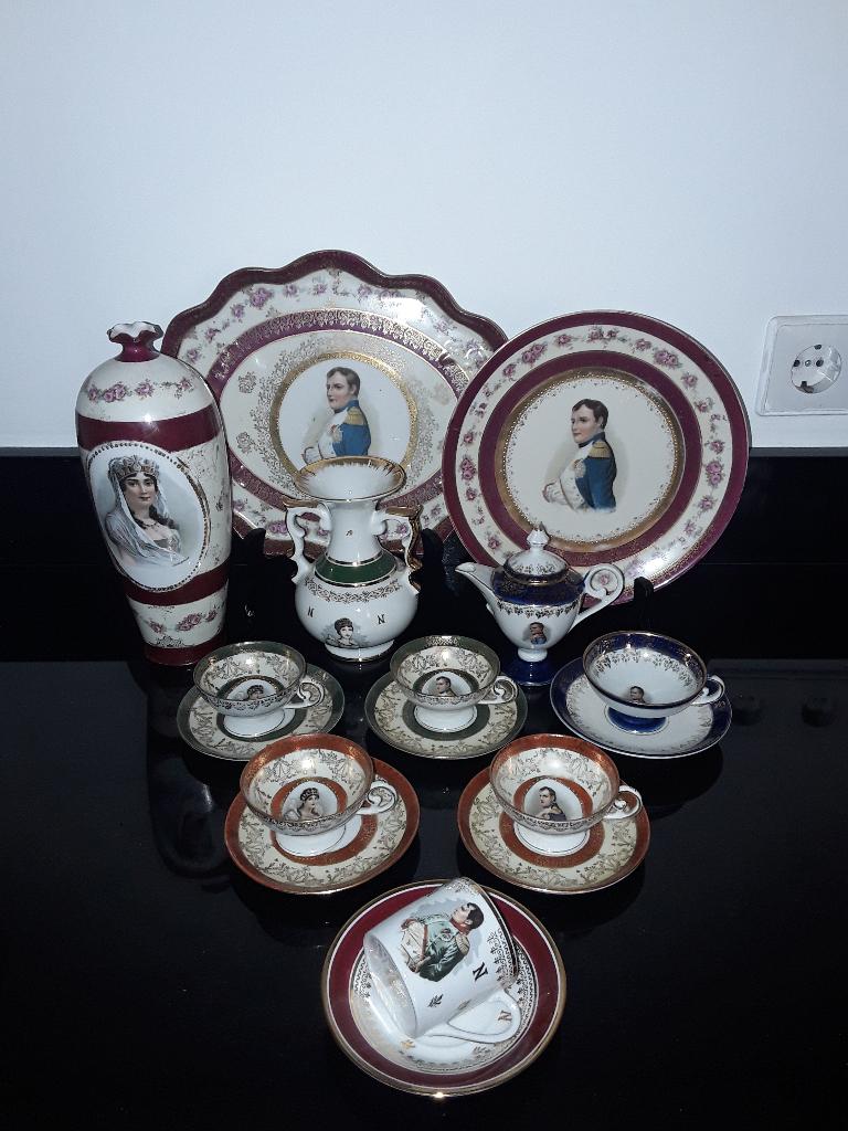 Collectie antiek porselein met Napoleon&Marie Antoinette, Verzenden
