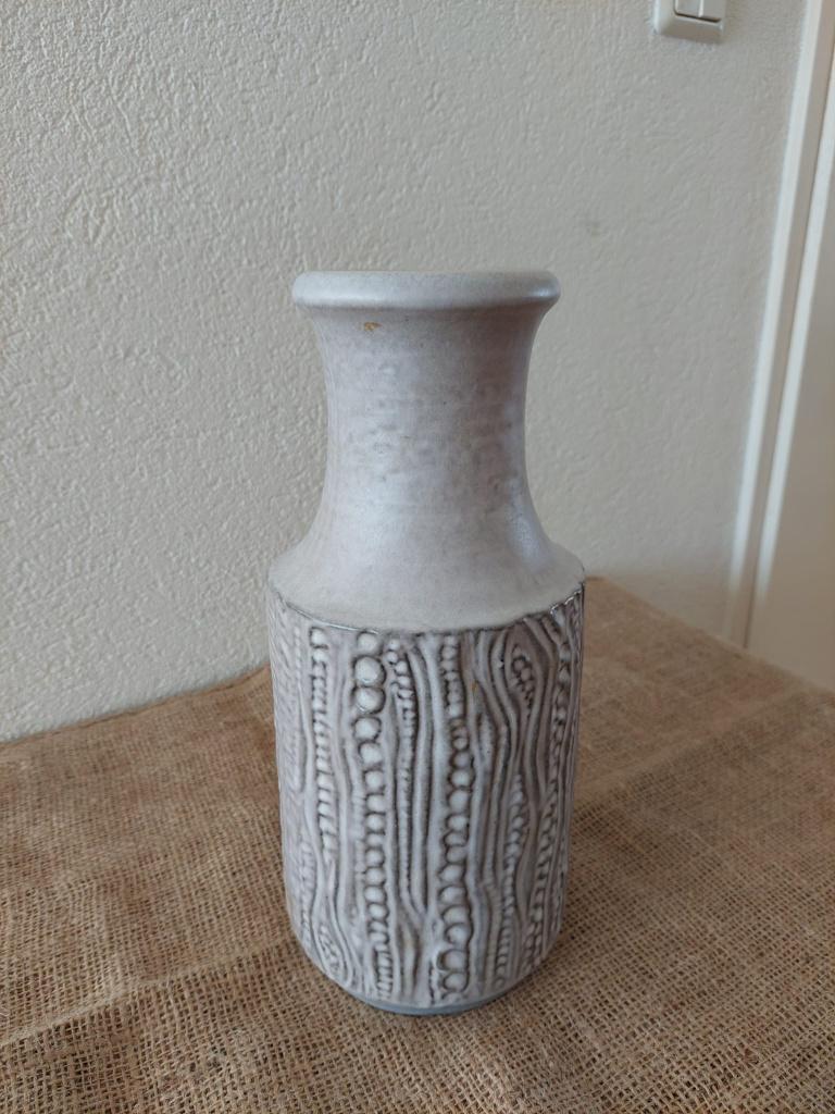 Carstens, brutalistisch design, vaas, 30 cm, wit, Ophalen