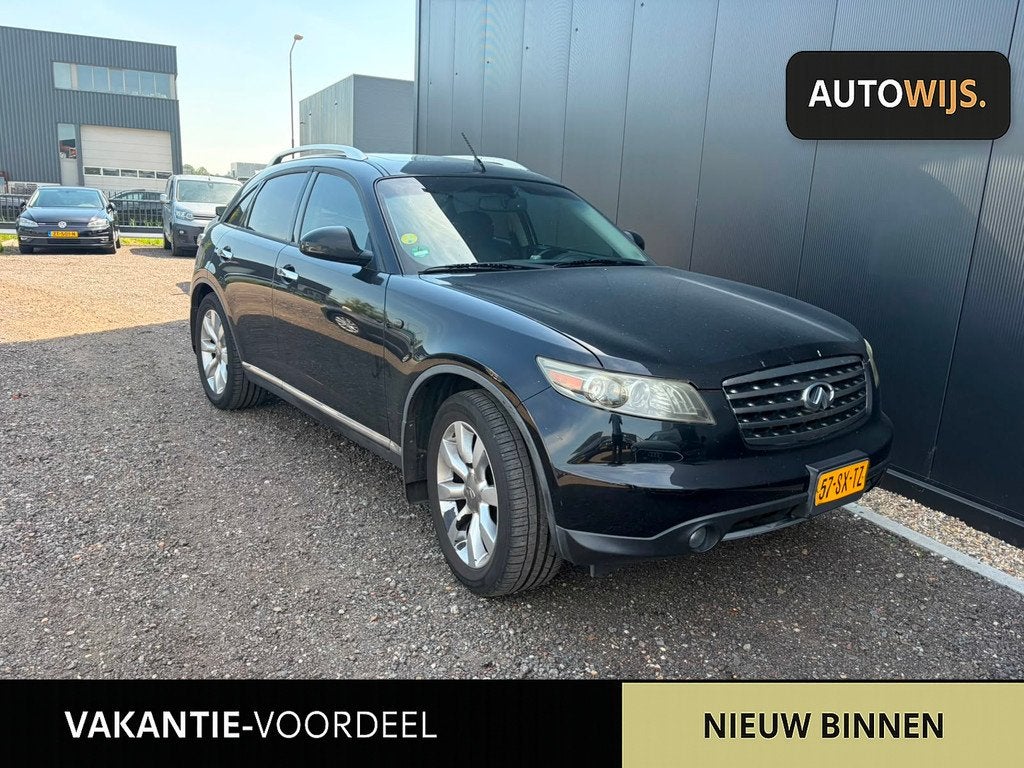 Infiniti FX 35|AUT|LEDER|PANO|280PK|138MILES|NETJES, Auto's, Infiniti, Automaat, Gebruikt, Zwart, Zwart