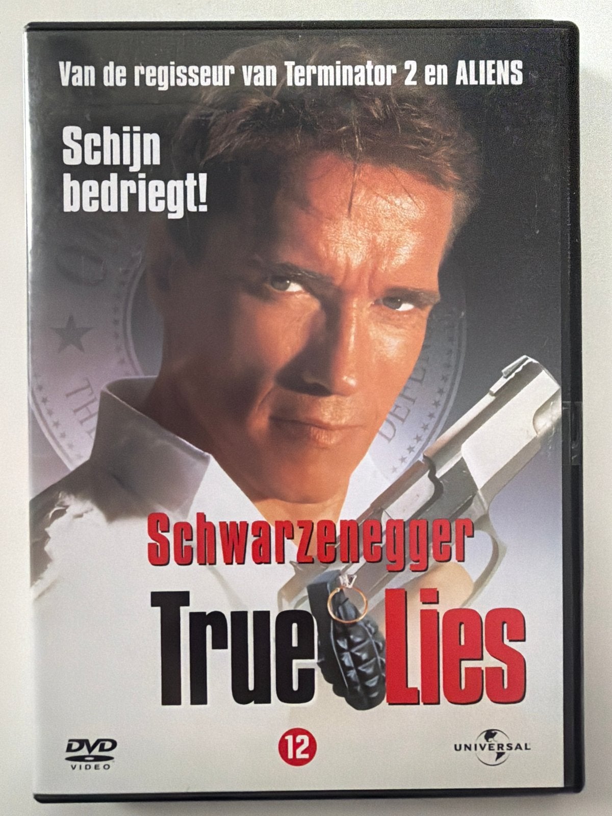 True Lies DVD - Actiethriller met Schwarzenegger, Nederlands, Actiethriller, Ophalen of Verzenden, Zo goed als nieuw