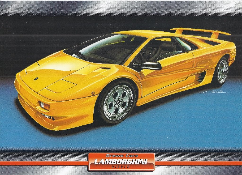 Ma445 foto lamborghini diablo, 1980 tot heden, Foto, Ophalen of Verzenden, Zo goed als nieuw