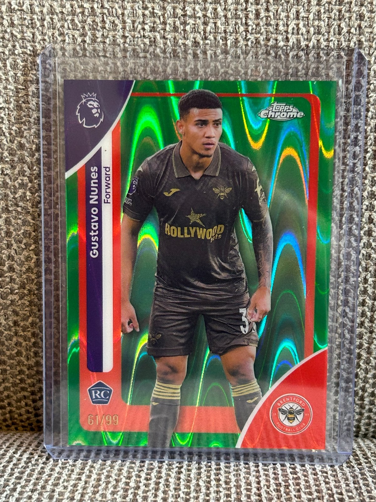 Gustavo Nunes Topps Chrome RC 61/99 Brentford Voetbalkaart, Ophalen of Verzenden, Nieuw, Buitenlandse clubs, Spelerskaart