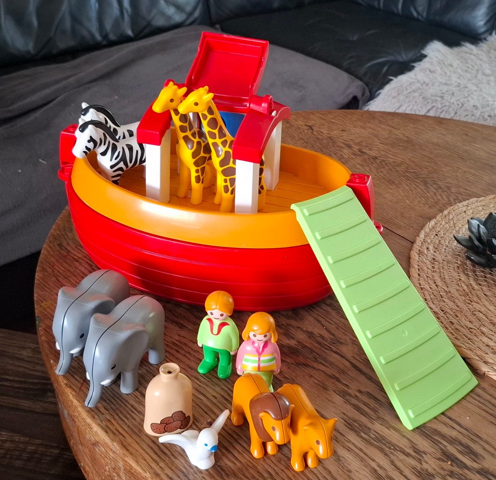 Playmobil Arc van Noach - Compleet met Dieren en Figuren, Complete set, Ophalen of Verzenden, Zo goed als nieuw, Boot/Schip