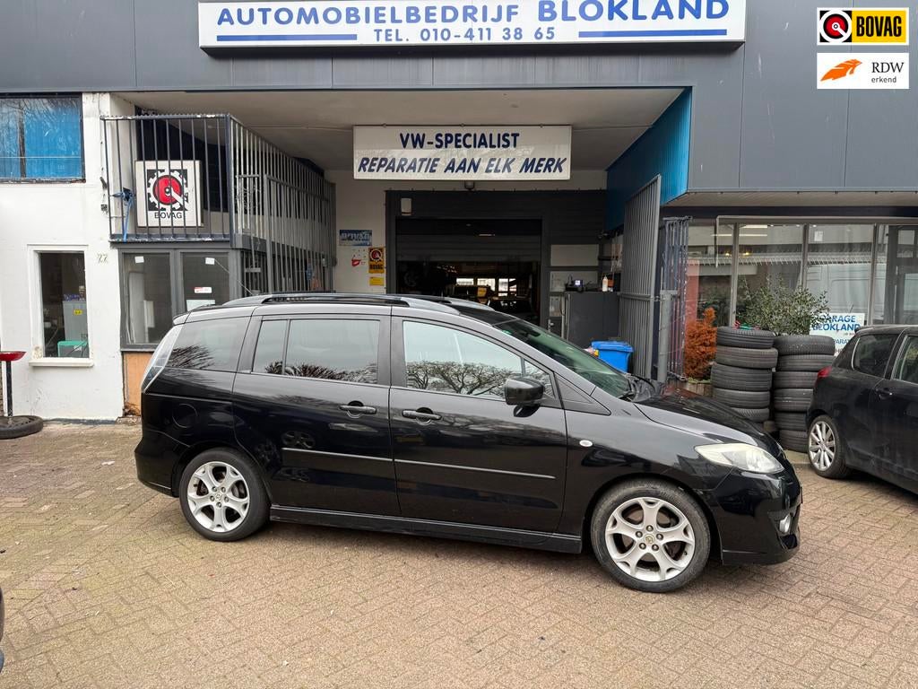 Mazda 5 2.0/ GT-M / Sport/ Automaat/ met Airco, Cruise Contr, Auto's, Mazda, 7 stoelen, Zwart, Bedrijf, Traction-control