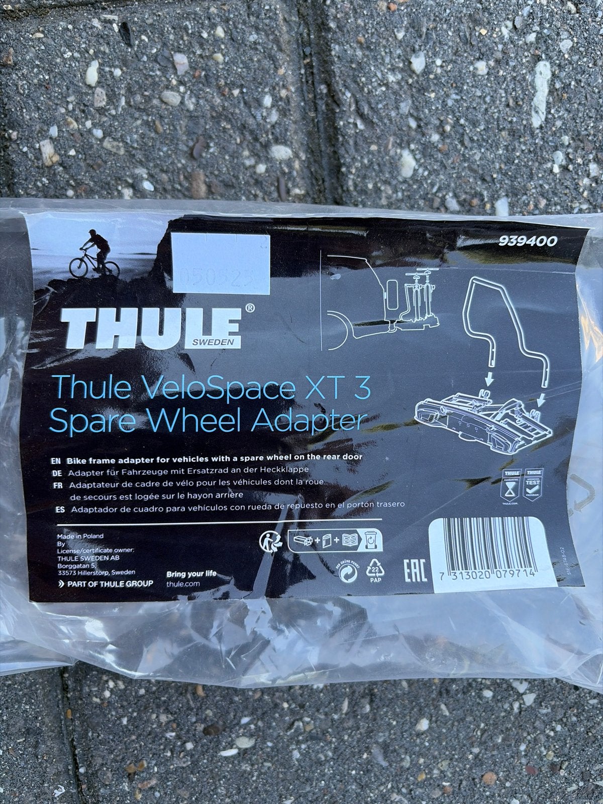 Thule VeloSpace XT 3 Reservewiel Adapter (939400), Auto diversen, Fietsendragers, Ophalen of Verzenden, Nieuw, Fietsendrager-accessoire