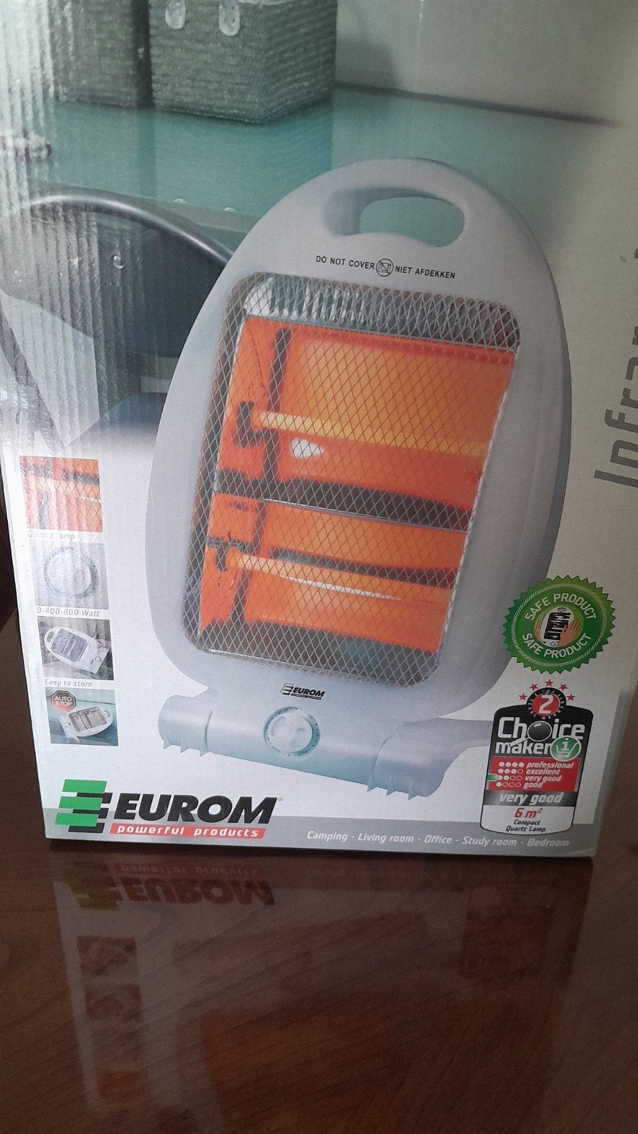 Eurom Infrarood Radiator - Compacte en Krachtige Kachel, Ophalen