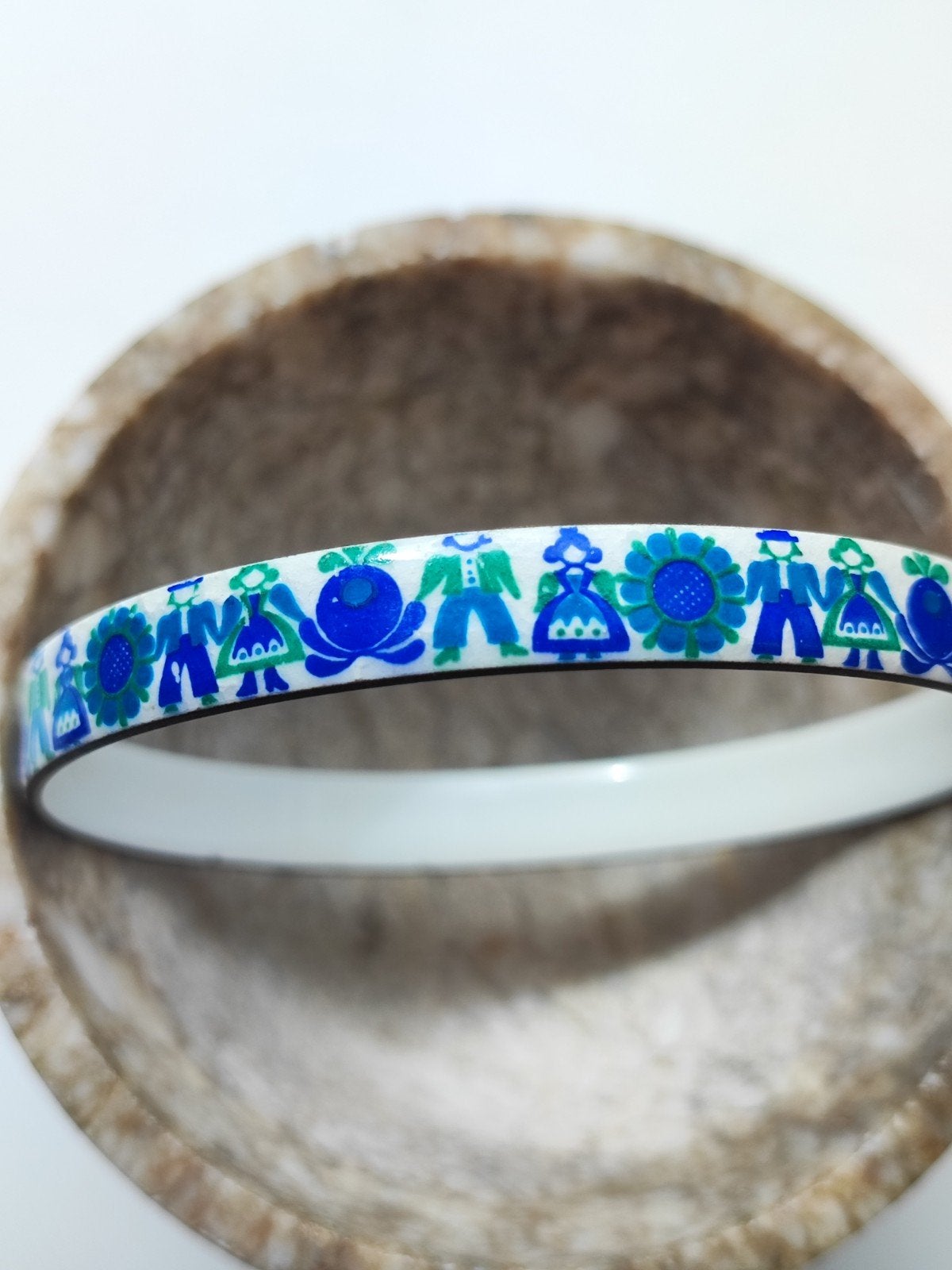 Michaela Frey? emaille armband Oosterijk, Ophalen of Verzenden, Zo goed als nieuw, Blauw, Overige materialen