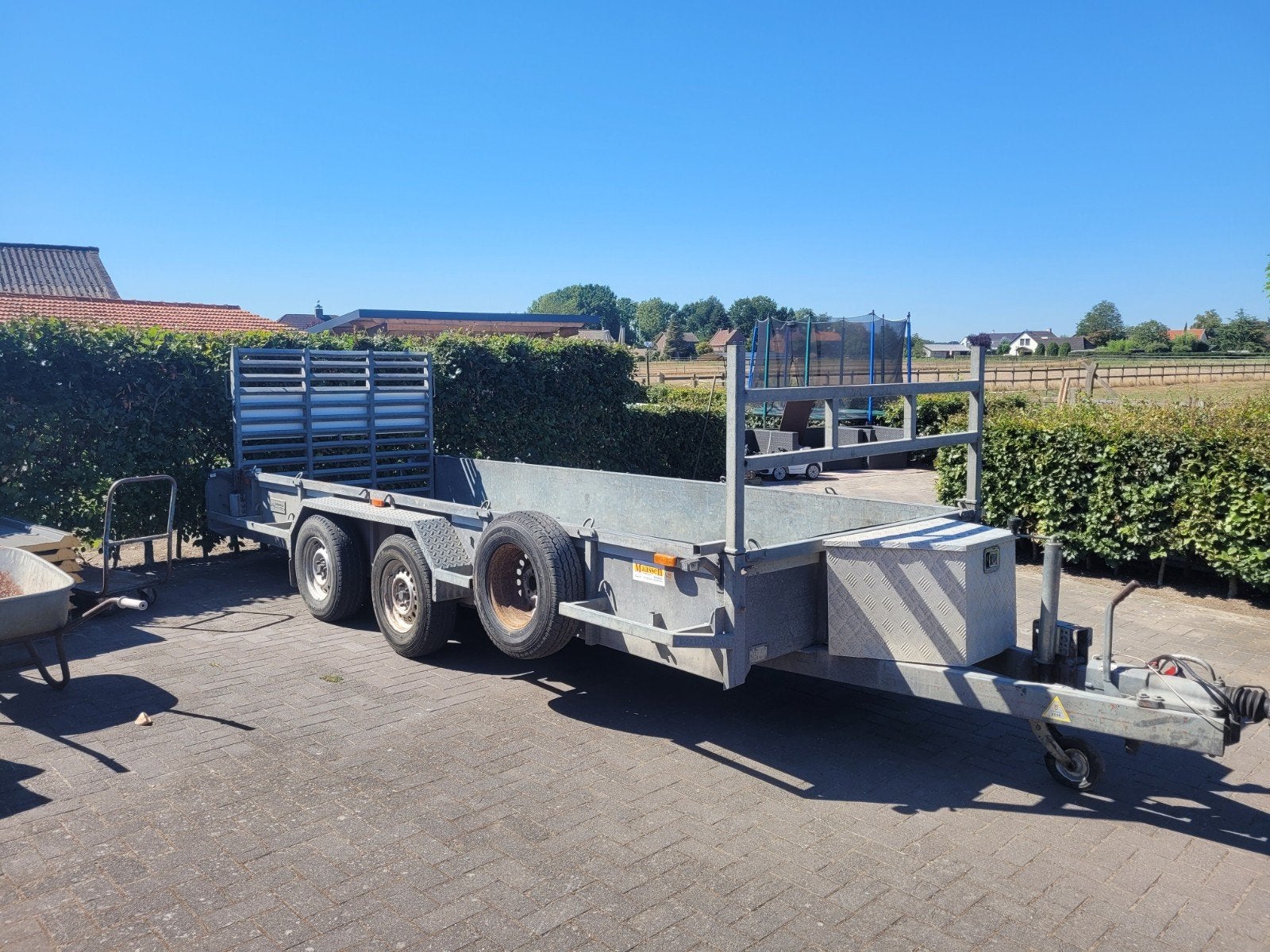 Robuuste 2-assige aanhangwagen - Ideaal voor zwaar transport, Auto diversen, Aanhangers en Bagagewagens, Ophalen of Verzenden