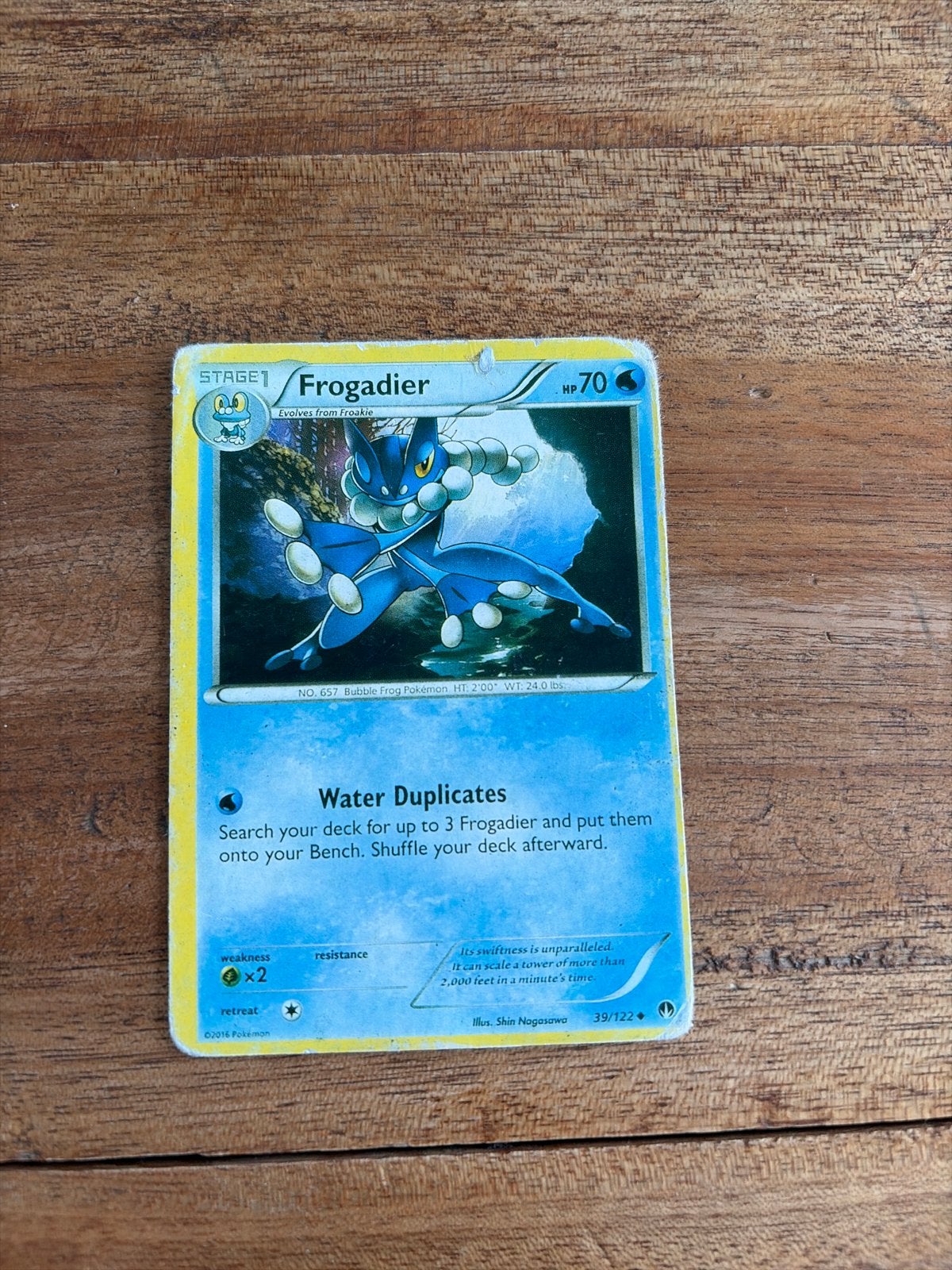 Pokémon Kaart: Frogadier (39/122) - HP 70, Ophalen of Verzenden, Gebruikt, Losse kaart