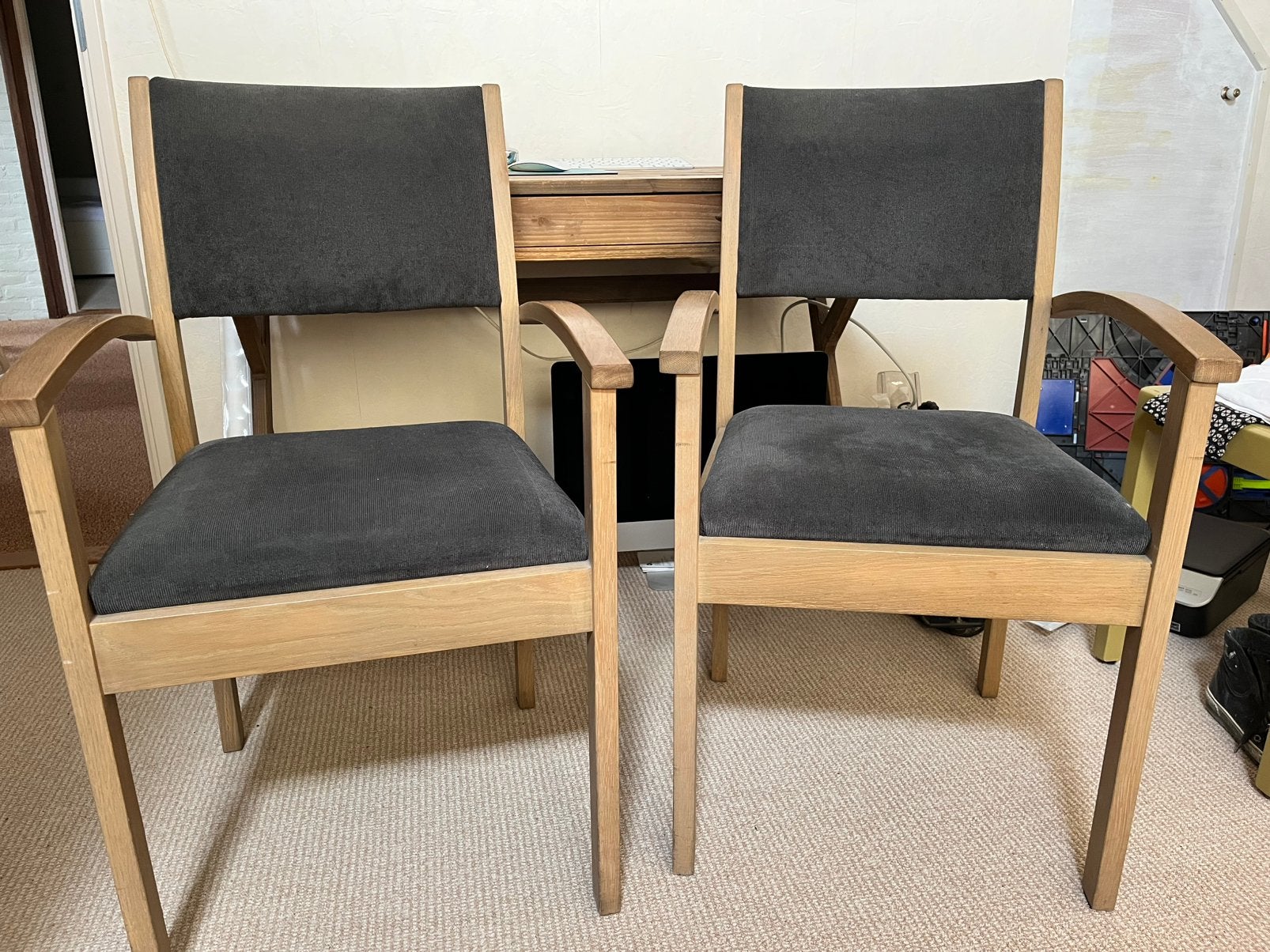 6 eetkamerstoelen., Ophalen, Zo goed als nieuw, Grijs, Vijf, Zes of meer stoelen