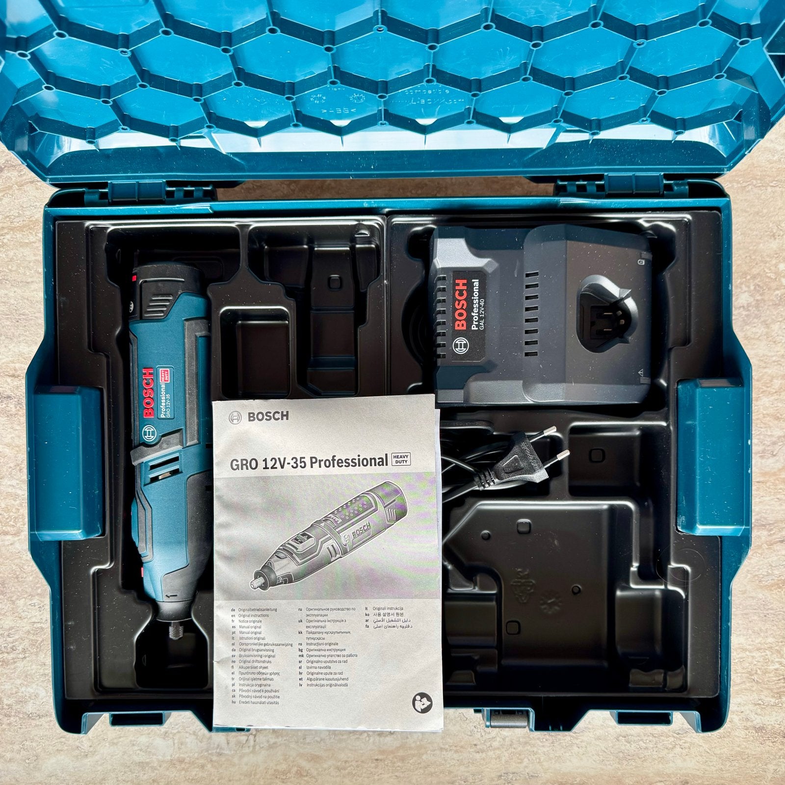 Bosch GRO 12V-35 Accu Multitool met Accu, Lader en L-BOXX, Doe-het-zelf en Verbouw, Ophalen of Verzenden, Zo goed als nieuw, Multitool