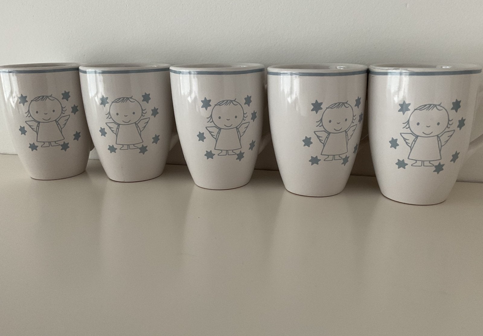 Unieke vondst - 5x Dick Bruna Kerstengel mokken - nijntje, Ophalen of Verzenden, Zo goed als nieuw