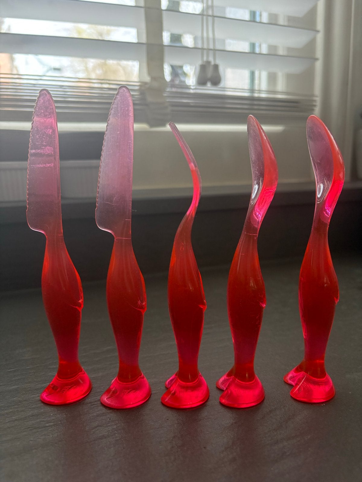 Alessi Kinderbestek - 5-delige set in rood, Ophalen of Verzenden