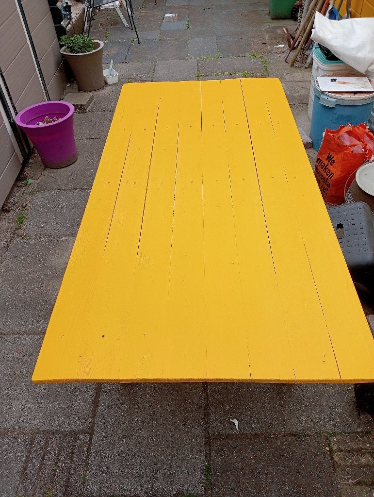 tuintafel, Tuin en Terras, Tuintafels, Gebruikt, Rechthoekig, Overige materialen, Ophalen