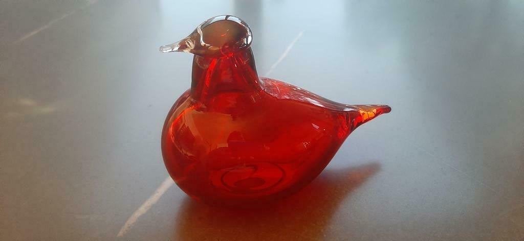Originele Iittala Bird - Birds by Toikka - Rode Stern Vogel, Ophalen of Verzenden, Beeld, Glas, Gesigneerd