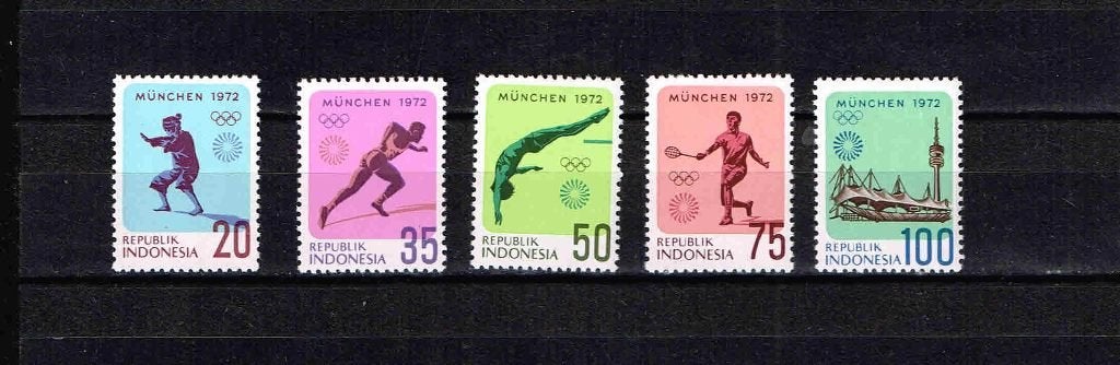 Indonesie 720/24 Olymp spelen munchen 1972 pfr, Verzenden, Postfris, Zuidoost-Azië