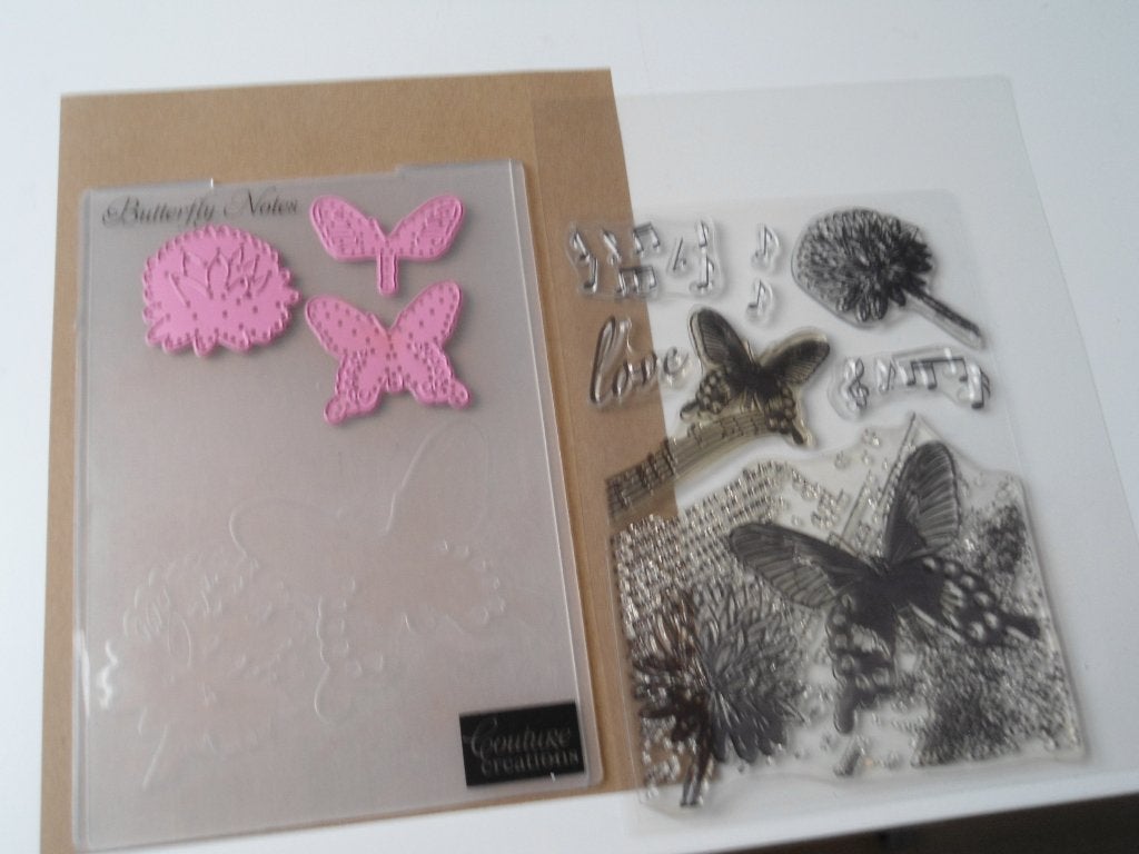 2 vellen stempels, embossing mal en stansen (samen 1 set) V1, Ophalen of Verzenden, Zo goed als nieuw, Natuur, Pons of Mal