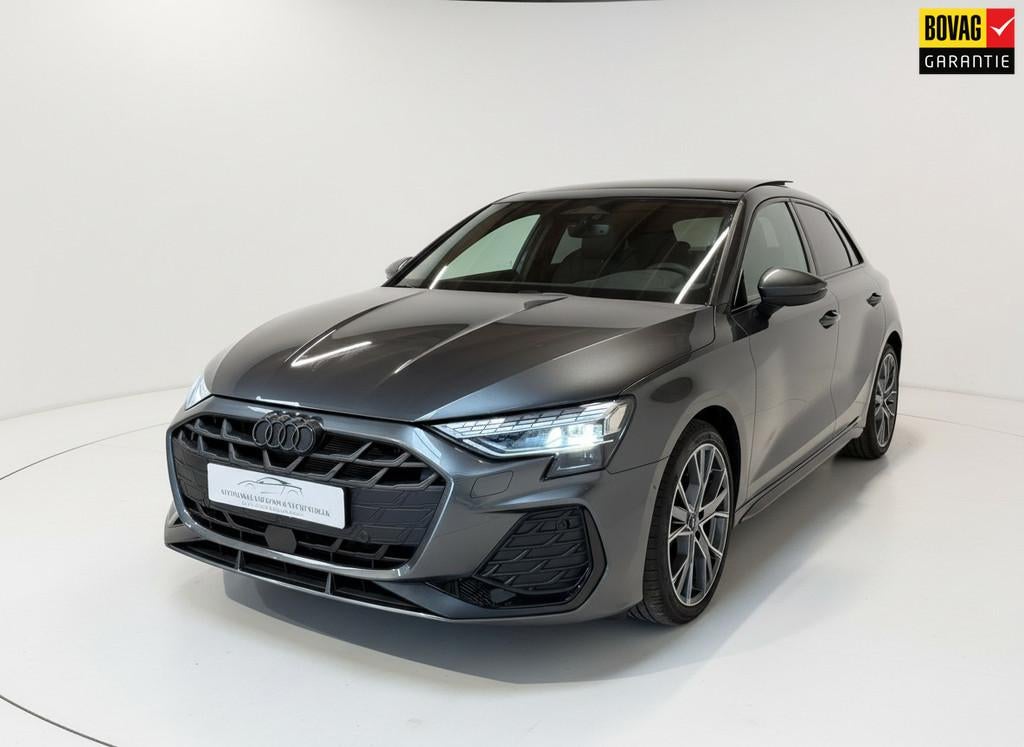 Audi A3 Sportback 35 TFSI S edition - Panorama - Sonos - Mat, 12 maanden, Zwart, 4 cilinders, Leder en Stof