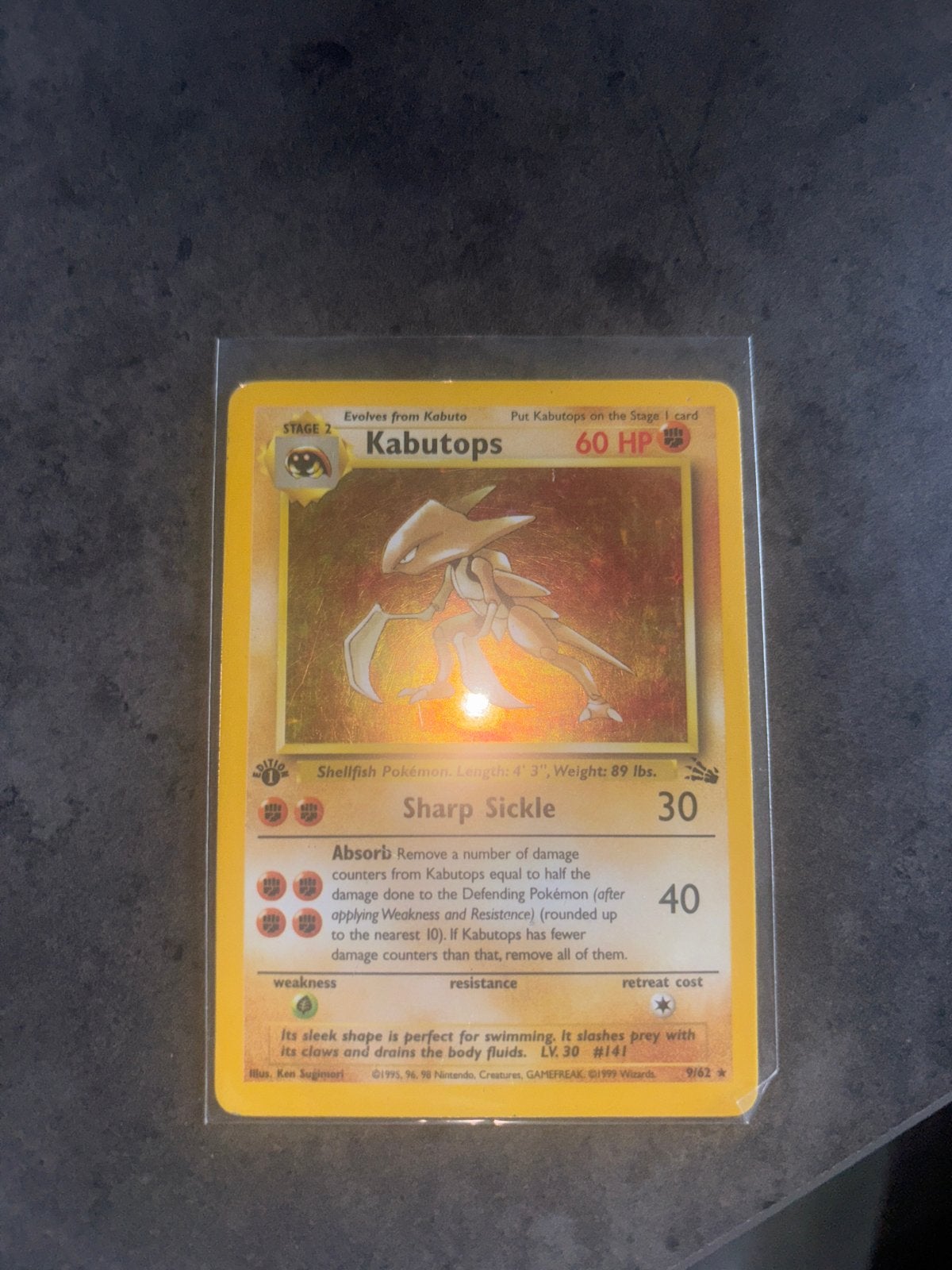 Pokémon Kabutops 9/62 Holo Fossil Set - Zo goed als nieuw, Hobby en Vrije tijd, Verzamelkaartspellen | Pokémon, Ophalen of Verzenden
