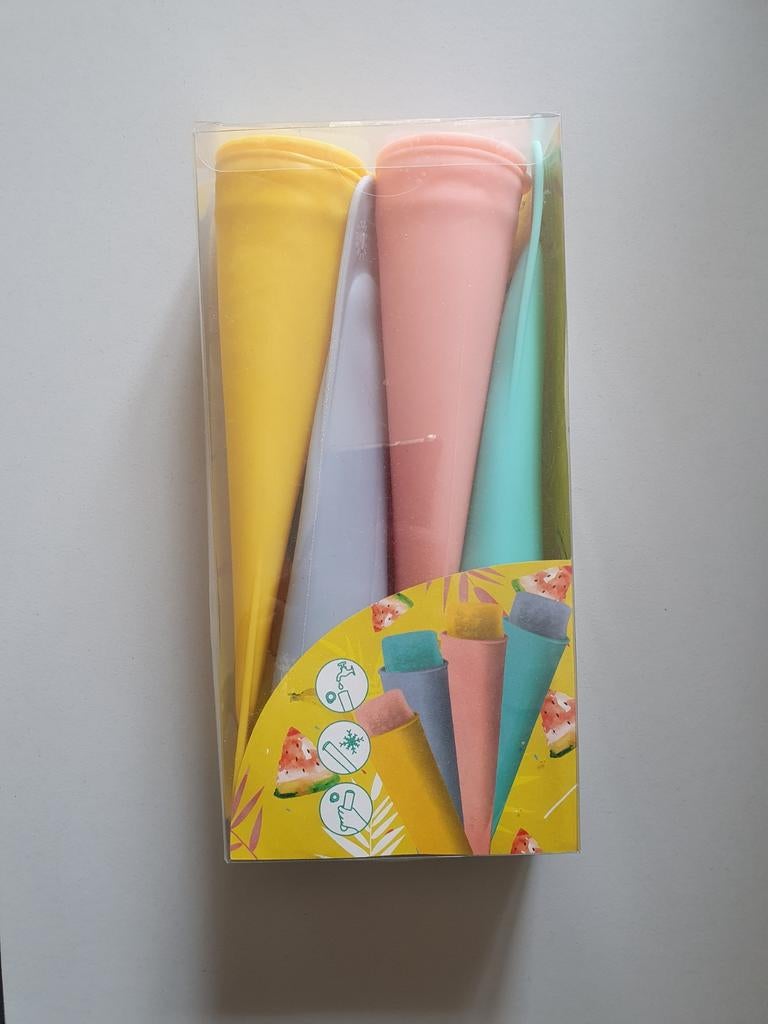 IJsjesvormen set - Kleurrijke herbruikbare ijslollyvormen, Huis en Inrichting, Overige typen, Kunststof, Nieuw, Ophalen of Verzenden